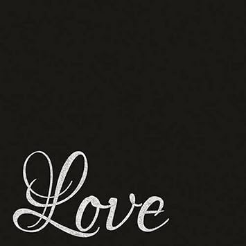 Eurographics Silver Love 50x50 Magnettafel, Glas, schwarz 50 x 50 x 2 cm