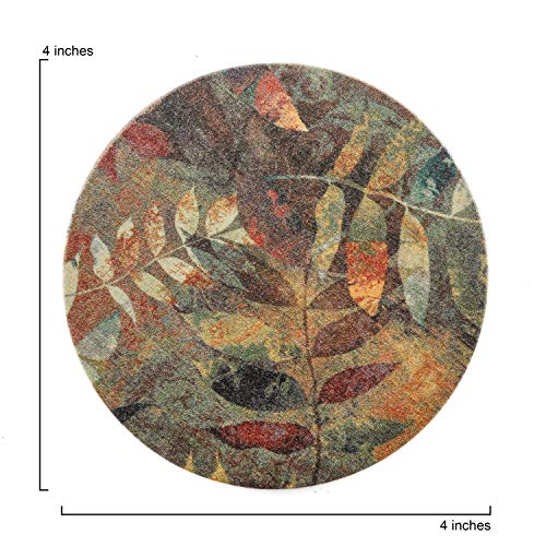 Thirstystone Drink Coasters, All Natural Stone with NonSlip Cork Backing, Drink Absorbent