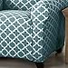 Home Fashion Designs Printed Twill Arm Chair Slipcover. One Piece Stretch Chair Cover. Strapless Arm Chair Cover for Living Room. Brenna Collection Slipcover. (Chair, Smoke Blue)