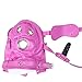 YiFeng Fetish Mask Head Hood with Lockable Blindfold & Dildo Penis Mouth Gag Costume Bondage Adult Sex Toys BDSM (Hot Pink)