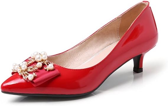 Amazon Xcc ガールズパンプス 脱げる 歩き やすい パンプス スニーカー パンプス ヌバックパンプスレッド シューズ バッグ