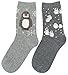 Lovful 2 Pairs Women's Animal Pattern Casual Cotton Socks,Grey