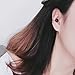 U Studs Faux Pearl Ear Crawler Earrings Cuffs Climber Ear Wrap Pin Vine Non-pierced Charms Clip On Jewelry Black Pearl