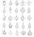 10pcs Mix Jewelry Making Supplies Silver Plated Bead Cage Pendant - Add Your Own Pearls, Stones, Rock to Cage,Add Perfume Essential Oils to Create a Scent Diffusing Pendant Charms primary