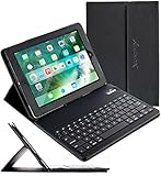 iPad Pro 12.9 Keyboard + Leather Case, Alpatronix KX140 Bluetooth iPad Keyboard Folio Smart Case with Removable Wireless Keyboard, Built-in Stand for iPad Pro 12.9-inch (Late 2015 - iOS 10+) - Black