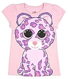 TY Beanie Boo Girls' Glamour The Leopard T-Shirt (Large, 10/12)