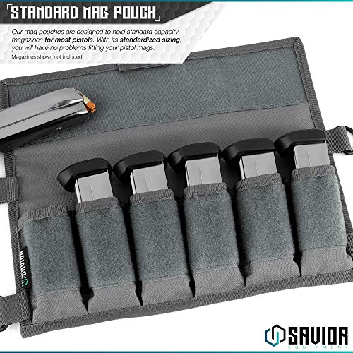 Savior Equipment Tactical Pistol Magazine Storage Pouch w/Hook-N-Loop Cover Panel - Shoulder Strap I - //coolthings.us