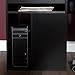 South Shore Narrow Home Office Computer Desk with Hutch, Pure Black