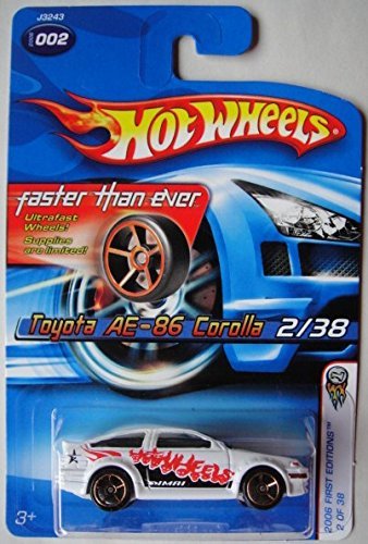 HOT WHEELS 2006 FIRST EDITIONS WHITE TOYOTA AE-86 COROLLA 2/38