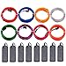 TGHCP-8 Pack 9FT Neon Glowing EL Wire with Battery Pack(White,Blue,Green,Pink,Red,Orange,Yellow,Purple)