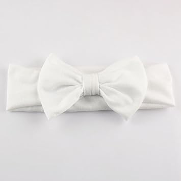 white bow headband for baby girl