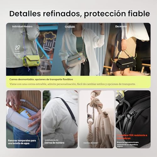 PGYTECH OneGo Pocket Shoulder Bag, Actioncam/Mobile Shoulder Bag | Daily Casual Style, Sandwich Compartments Design, Quick Magnetic Closure, Durable Lightweight Fabric, YKK Zipper, White