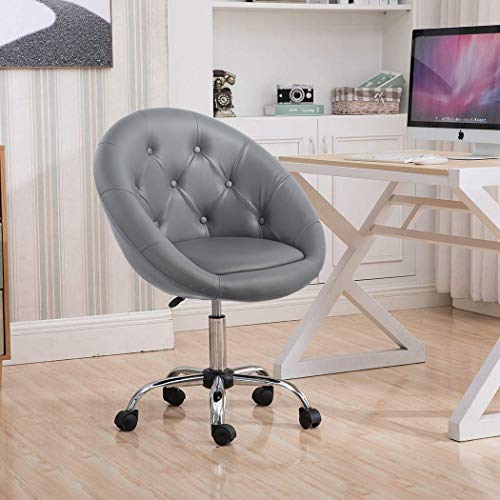 Duhome 509B Home Office Chair Task Computer Chair with Wheels Swivel Height Adjustable Working Stool (Grey) - Thumbnail 7