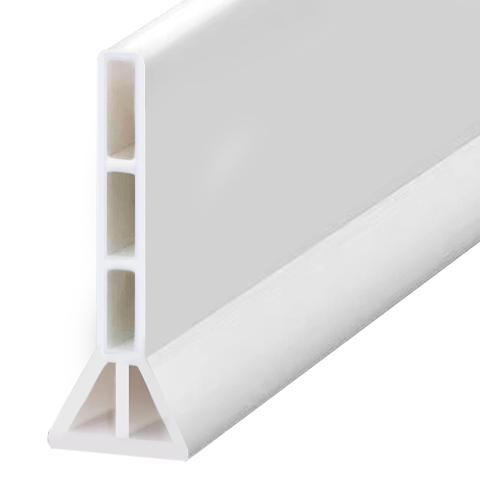 Wet Room Floor Barrier, 96mm Height Shower Threshold Water Barrier, Shower Screen Seal, Wet Room Shower Screen, Shower Seal Strip, Water Stopper Strip for Sink Bathtub Countertop (2m, 9.6cm*3.3cm)