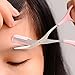 Sankuwen Eyebrow Scissors with Comb, Metal Comb Cosmetic Makeup Tool (Pink)