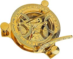 A S Handicrafts 3" Sundial Compass - Solid Brass