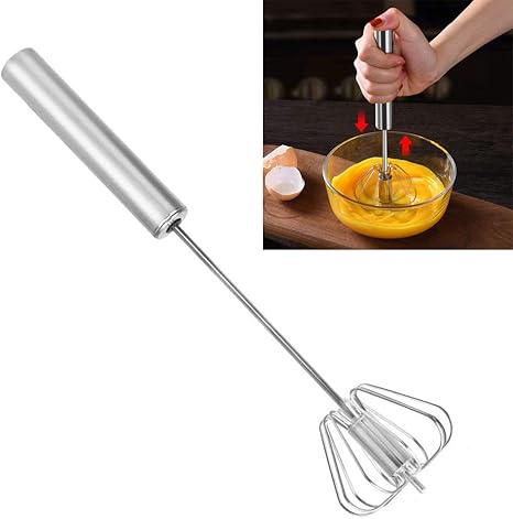 Amazon 泡立て器 ステンレス半自動泡立て器 圧力ロータリー 軽く押すだけでかくはん ステンレス製 卵 クリーム バター 台所用品 キッチン料理ツール ケーキ道具 製菓道具 家庭 業務用 2 泡立て器 オンライン通販