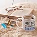 MAUAG Funny Grandpa Coffee Mug, Great Dads Get Promoted to Grandpa Best Birthday Gifts for Grandpa Grandfather Cup White, 11 Oz