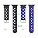 SKYii Replacement for Apple Watch Bands 42mm 44mm - Sports Silicone iWatch Wristband Men Women for Apple Series 4 3 2 1 Black Navy