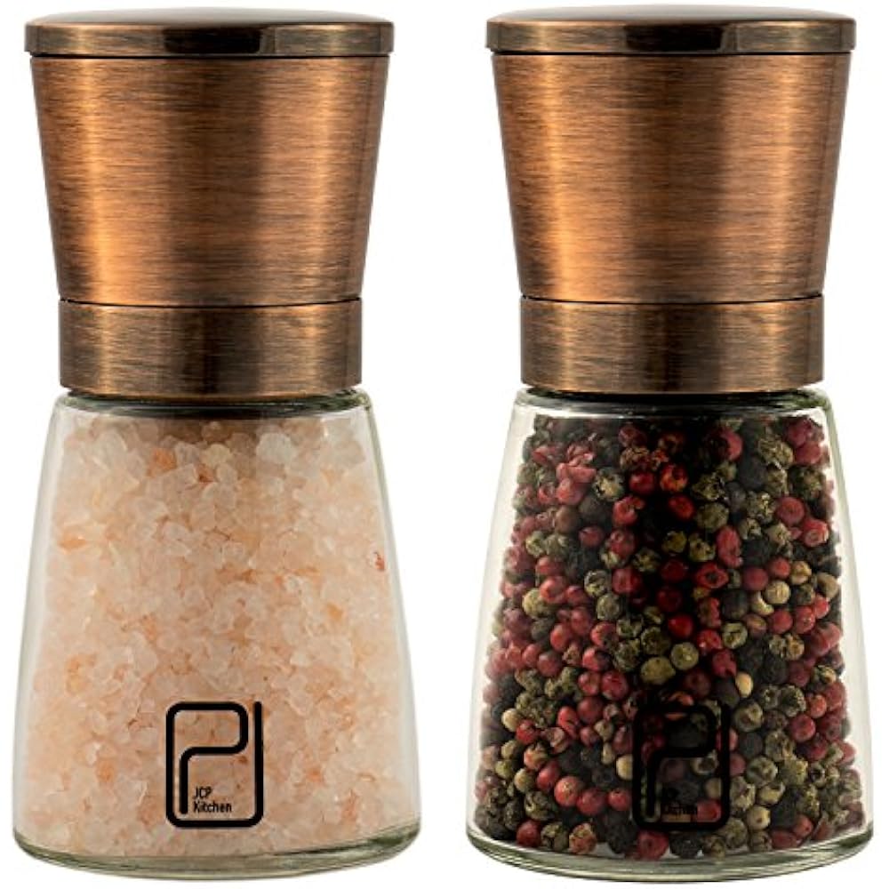 Premium Salt And Pepper Grinder Set Best Copper Stainless Steel Mill