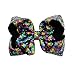 Sequin Bow 8 Inch Large Glitter Bow Sparkly Hair Ribbon Bows with Alligator Hair Clips Mermaid Hair Accessories for Girls Toddlers Kids Teens Senior Pack Of 3
