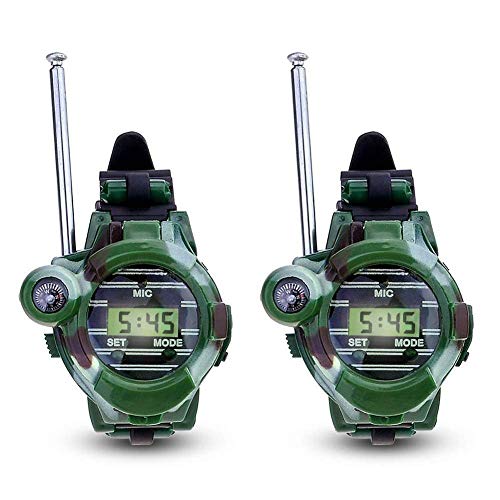 Domccy 2 PCS Watch Walkie Talkies for Kids Long Range Two-Way Radio Camo Outdoor Army Toys 150 Meters Toys & Games, Doll House, Children's Toys, Halloween Game