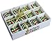 SLEETLY 32pk Christmas Ornaments for Tree Holiday Xmas Decorations, Shatterproof Plastic 3.15/2.36 Inch Glitter Balls, Icicles and Snowflakes Set, Green (DEFECTIVE Units)