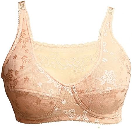 Samuel Roussel Womens Bra For Silicone Breast Forms Artificial Breast Cover Brassiere Underwear Pink 48A
