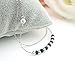 LUNIWEI Double Black White Bead Anklet Bracelet Sandal Barefoot Beach