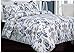 Tribeca Living Abstract Paisley Printed Flannel 200 GSM Luxury Duvet Cover Set, Queen, Multicolor
