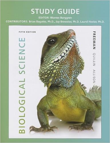  Study Guide For Biological Science 9780321858320 Freeman Scott Quillin Kim Allison Lizabeth Burggren Warren Books