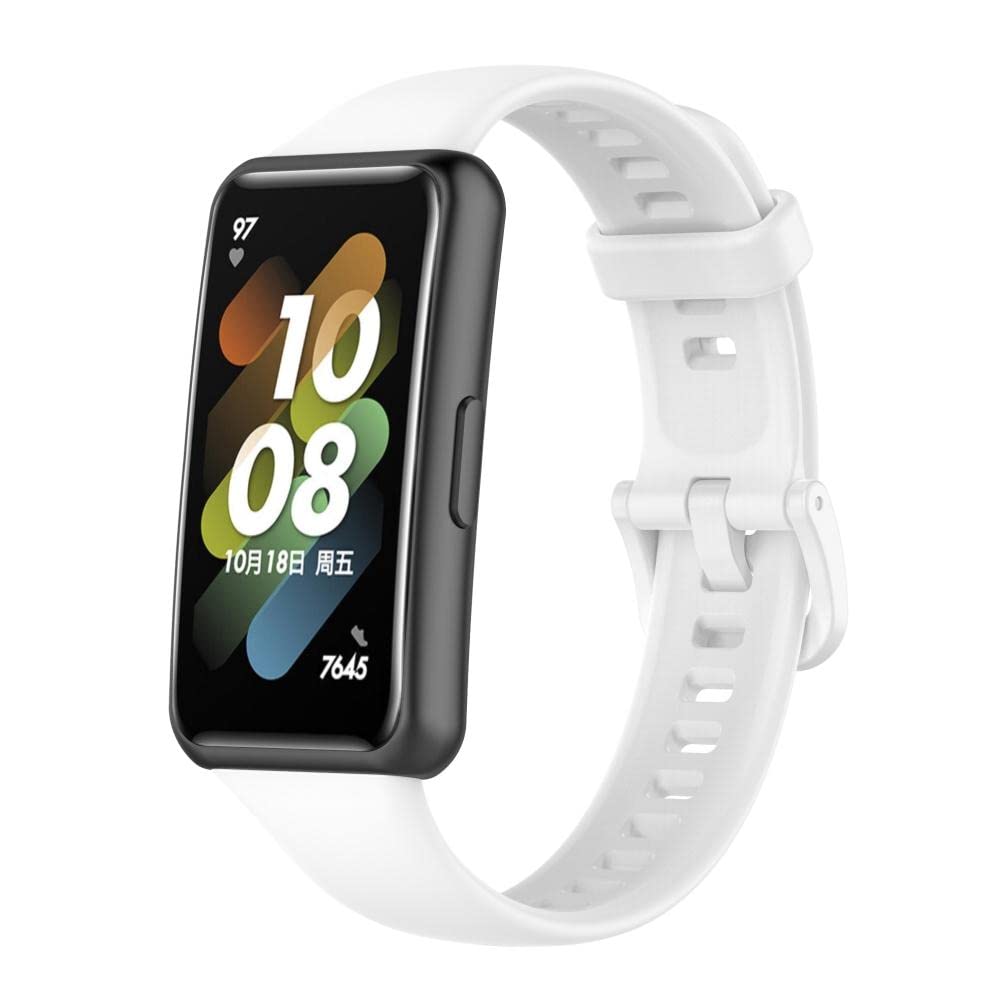 Replacement Strap Compatible for Band 7 for Band 7 TPU Waterproof Smart Watch Band Replacement Strap (White)