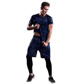 UFACE Sporthose Yogahose Outdoor Hosen Strumpfhose mit Tasche HerrenTraining Legging Gamaschen Eignungs Sport Gymnastik Laufende Yoga Athletische Hosen Yogahosen Herren kurz Fitness-Hosen & Shorts