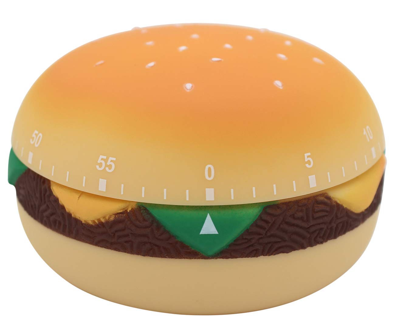 Ranvi 60 Minute Hamburger Timer Small Classroom Timer for Kids,Time Management Tool for Kids and Adults Baking Cooking (Yellow)