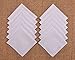 Milesky White Handkerchiefs Premium 60s Cotton 11 Inches (Pack of 12)