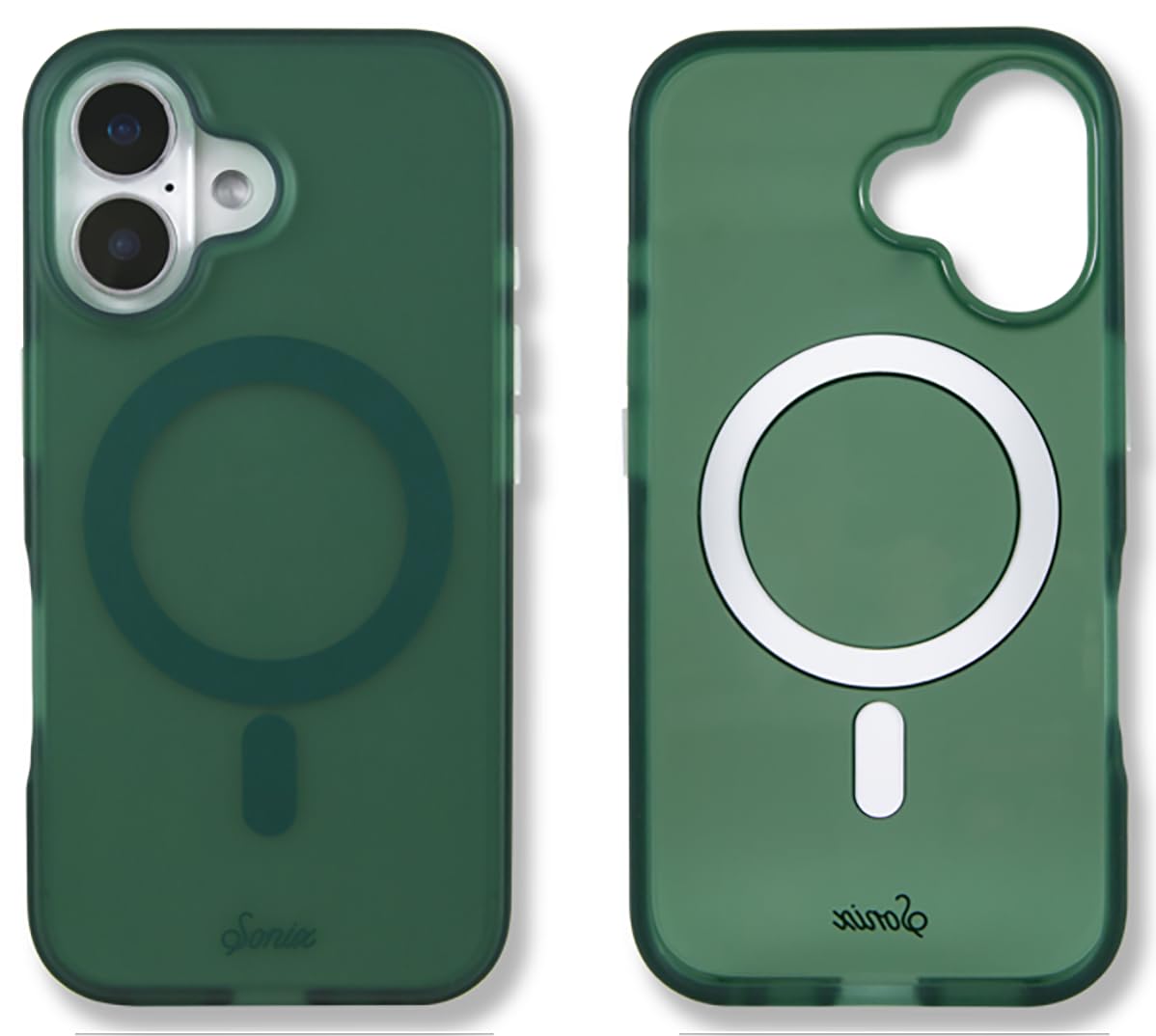 Sonix Case for iPhone 16 | Compatible with MagSafe | 10ft Drop Tested | Frosted Matte Green