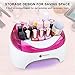 Gel Nail Lamp with 5 Storage Units, NEXPURE 48W UV LED Nail Dryer Curing Lamp 4 Timer Setting Auto Sensor for All Nail Polish