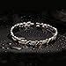JFUME Magnetic Bracelets for Women 18k Gold with Silver with Link Remove Tool Included 7.5