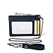 SOS EDC Minimalist Saffiano Leather RFID Blocking Anti-theft Wallet with Removable Chain