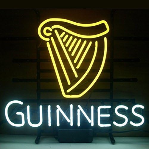 HOT Eagle 17"x 14" New Guinness Irish Lager Ale Harp Real Glass Neon Light Beer Bar Signs for Home Shop Store Beer Bar Pub Restaurant Billiards Shops Display Signboards