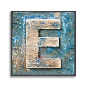Framed Canvas Wall Art Alphabet Canvas Prints Home Artwork Decoration for Living Room,Bedroom - 16x16 inches