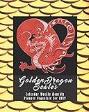Golden Dragon Scales Calendar Weekly Monthly Planner Organizer for 2019 by