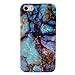 iPhone SE 5s Case, Wastou [Marble Stone Pattern Series] Soft TPU Creative Case for iPhone SE 5s (Magic Blue)