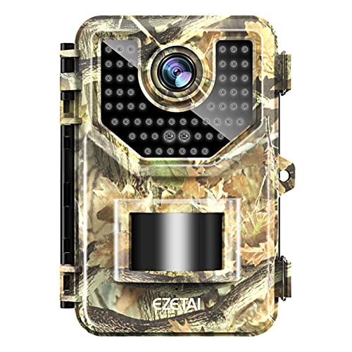 EZETAI Trail Camera,20MP 1520P/1080P Trail Camera with Night Vision Motion Activated Waterproof Scouting Hunting Camera with Time-Lapse and Audio 2.4" LCD 48pcs for Wildlife Monitoring/Garden