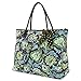 Belvah Quilted Floral Large Tote Bag (Brown/ Lime)