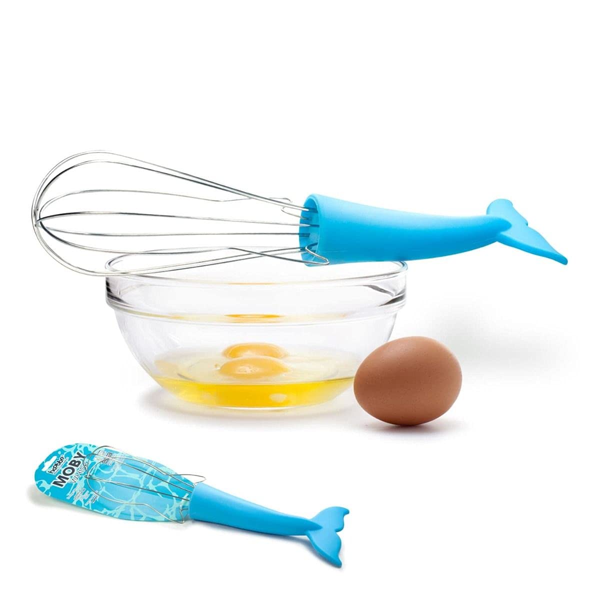 The Moby Whale Whisk by CKB LTD Balloon Egg Beater for Whisking Beating Stirring Cooking Baking Kitchen Hand Mixer - Novelty Fish Tail Design