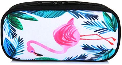 Violet Mist Unicorn Pencil Case Bag High Capacity Coin Purse Pouch Cosmetic Bag with Safety Zipper Wallets for Girls Kids Boys Students (Flamingo)