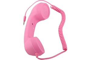 Vintage Retro Telephone Handset, Cell Phone Handset with 3.5 Mm Socket and USB C Adapter, Handheld Cell Phone Receiver MIC Mi