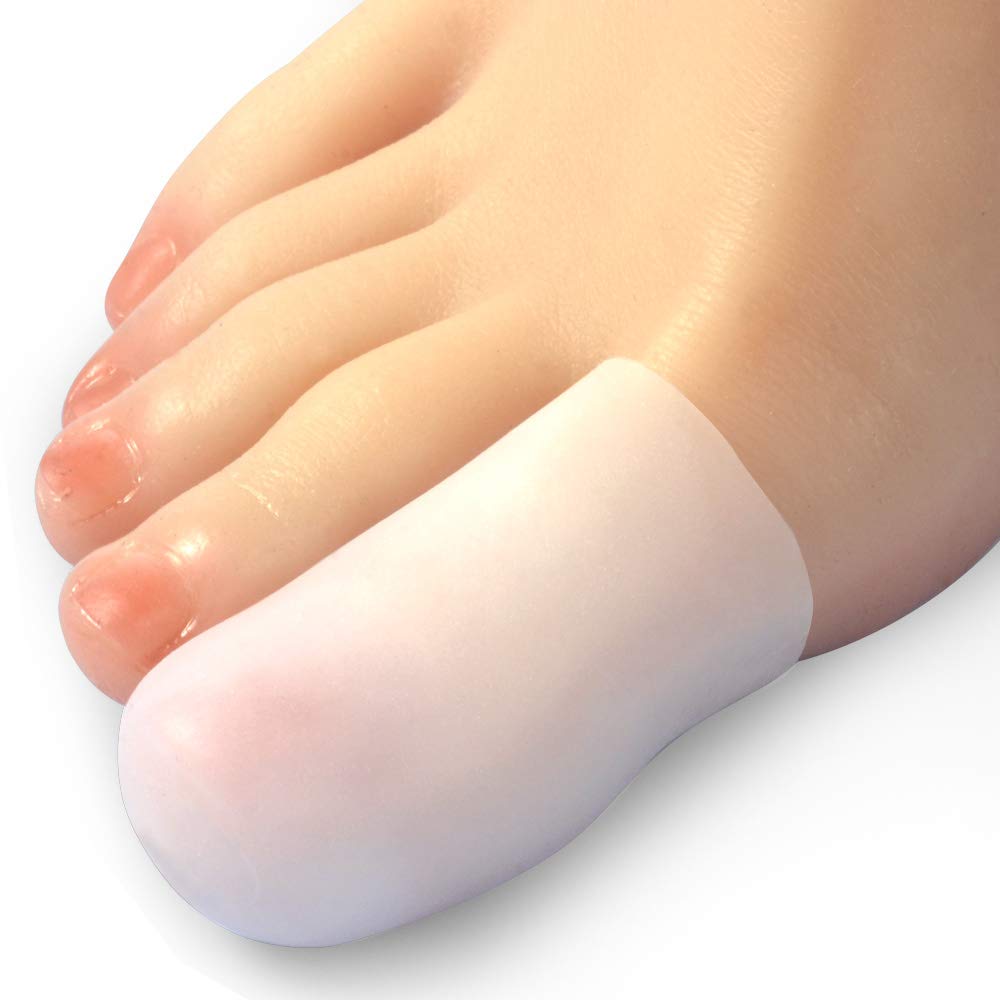 Hoogoo 10 Pack Big Toe Caps, Gel Toes Covers Sleeves Tubular Bandage for Cracked Big Toe, Big Toe Protectors Tubes