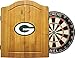 Imperial Official NFL Dart Boards for Adults with Cabinet, 6 Steel Tip Darts, Chalkboard Scorers, Green Bay Packers - Professional Bristle Dartboard Set - Premium Game Room Accessories and Decor